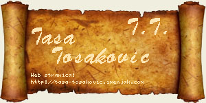 Tasa Tošaković vizit kartica